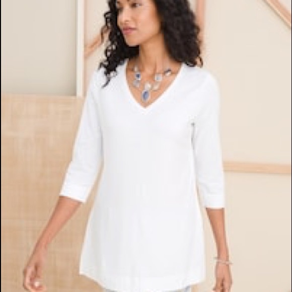 Chicos Centerseam 34sleeve Knit Tunic 